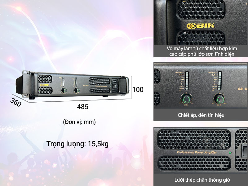 Cục đẩy c&ocirc;ng suất 2 k&ecirc;nh BIK CA-J602