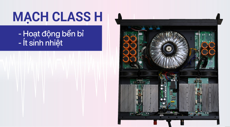 Cục đẩy c&ocirc;ng suất VM630A mạnh khuếch đại Class H
