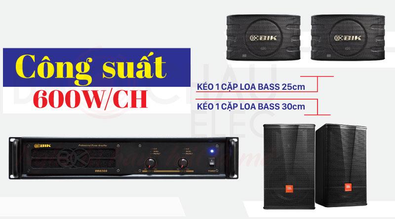 Cục đẩy công suất BIK VM 620A chính hãng, giá rẻ