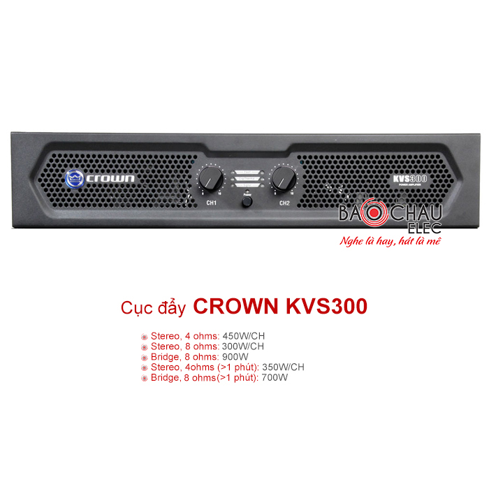 Cục đẩy c&ocirc;ng suất Crown KVS300 ch&iacute;nh h&atilde;ng, gi&aacute; tốt nhất tại Bảo Ch&acirc;u Elec