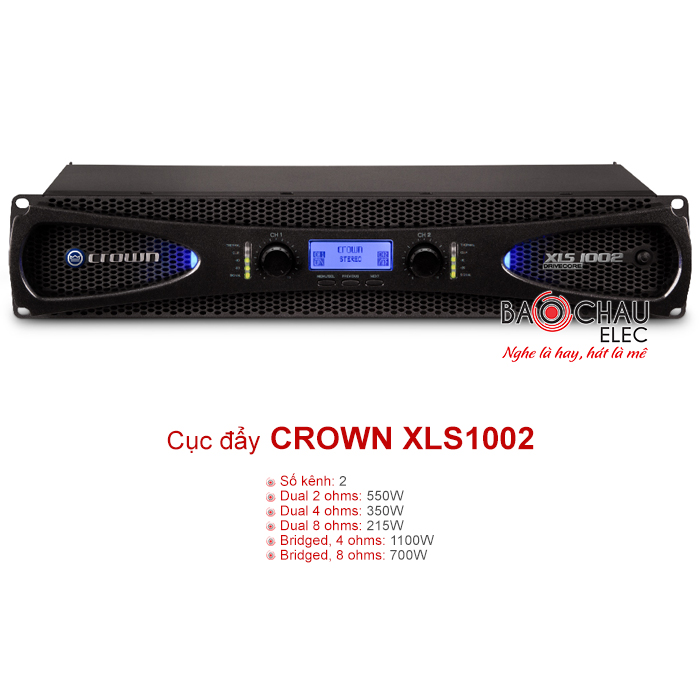 Cục đẩy c&ocirc;ng suất Crown XLS 1002 ch&iacute;nh h&atilde;ng, gi&aacute; rẻ