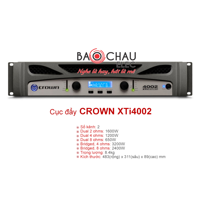 Cục đẩy c&ocirc;ng suất Crown XTi4002