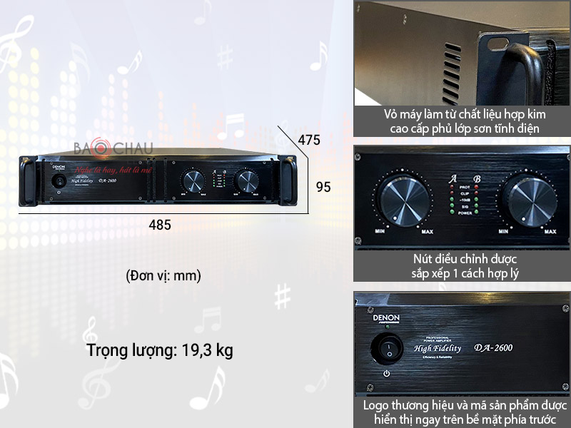 Cục đẩy c&ocirc;ng suất Denon DA-2600