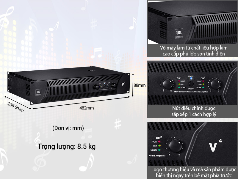 Cục đẩy c&ocirc;ng suất JBL V4