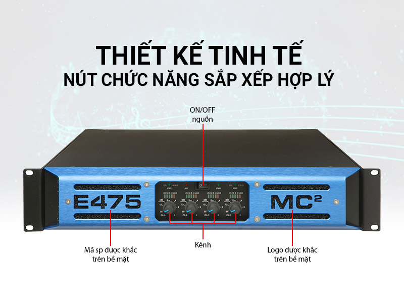 Cục đẩy c&ocirc;ng suất MC2 Audio E475