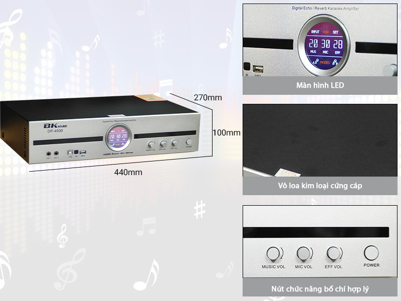Cục đẩy liền vang BKSound DP-4500 (New 2023)