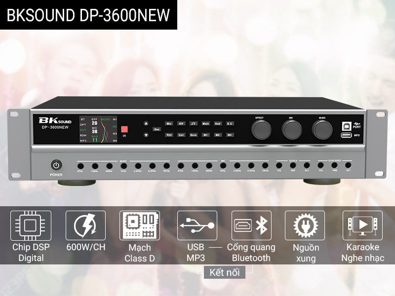 Cục đẩy liền vang BKSound DP3600 New