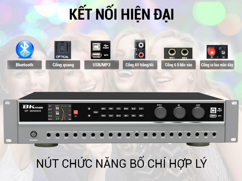 Cục đẩy liền vang BKSound DP3600 New