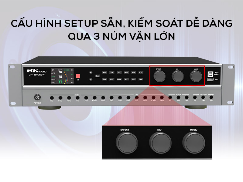 Cục đẩy liền vang BKSound DP-3600 New