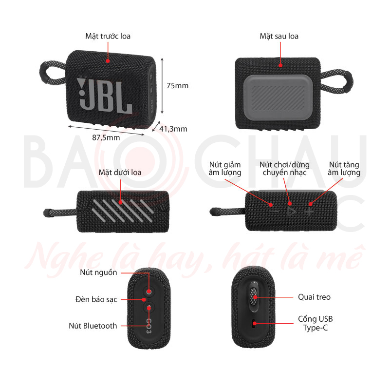 Ảnh kĩ thuật Loa bluetooth JBL Go 2
