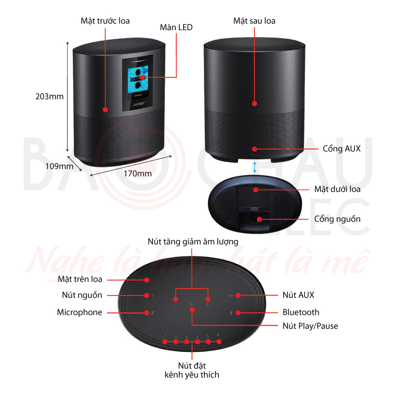 Ảnh kĩ thuật Loa bluetooth Bose Home Speaker 500