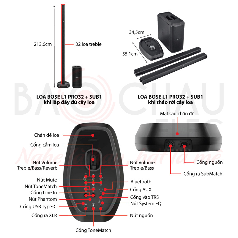 Ảnh kĩ thuật Loa Bose L1 Pro32 Sub1 