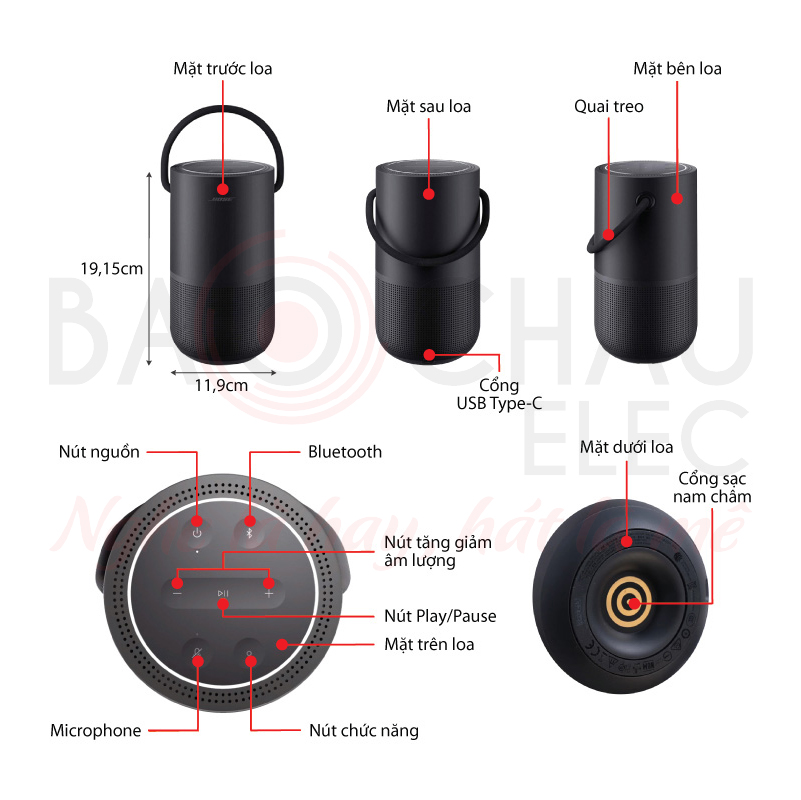 Ảnh kĩ thuật Loa bluetooth Bose Portable Home Speaker