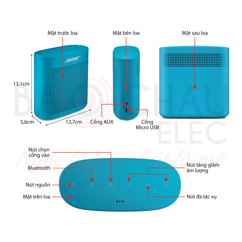 Ảnh kĩ thuật Loa Bose Soundlink Color Bluetooth II (Xanh dương)