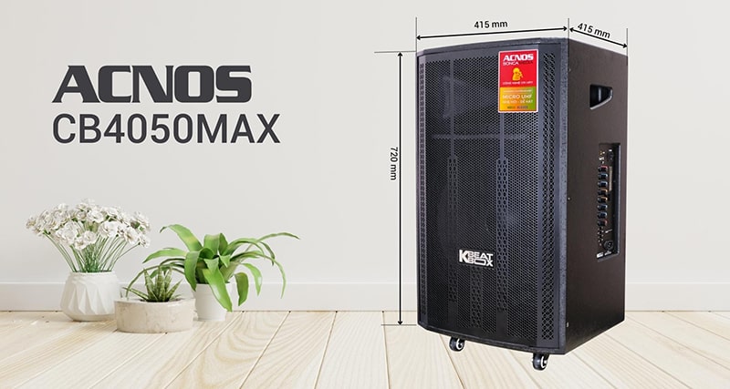Loa k&eacute;o Acnos CB4050MAX (bass 40cm, 70W/350W, k&egrave;m 2 micro)