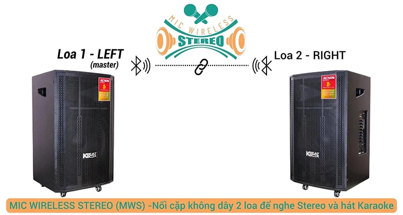 Loa k&eacute;o Acnos CB4050MAX (bass 40cm, 70W/350W, k&egrave;m 2 micro)