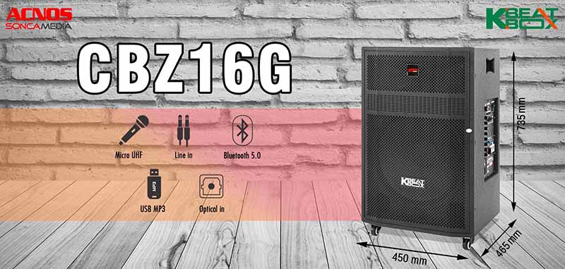 Loa kéo Acnos CBZ16G (Bass 40cm)
