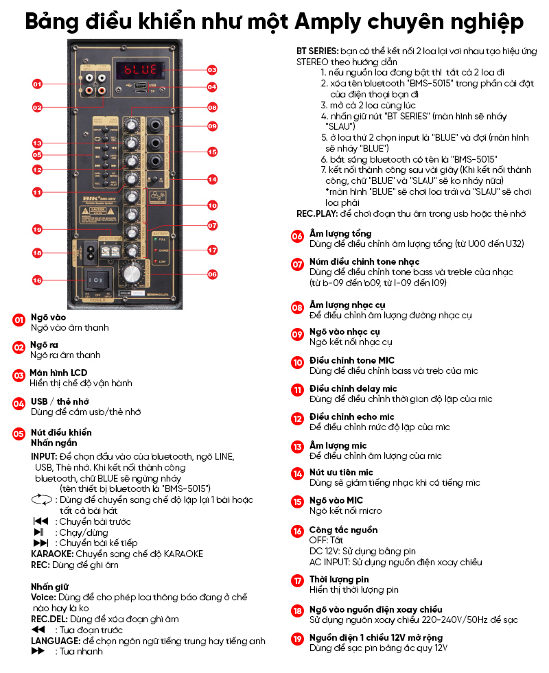 Loa k&eacute;o BIK BMS-3012&nbsp;