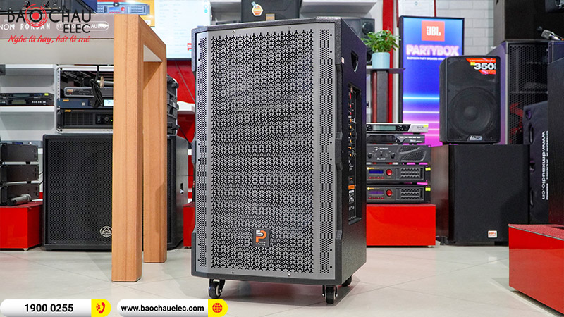 Loa k&eacute;o Prosing W15 Super (Bass 40cm, 400W, K&egrave;m 2 micro, Pin 4-8h)