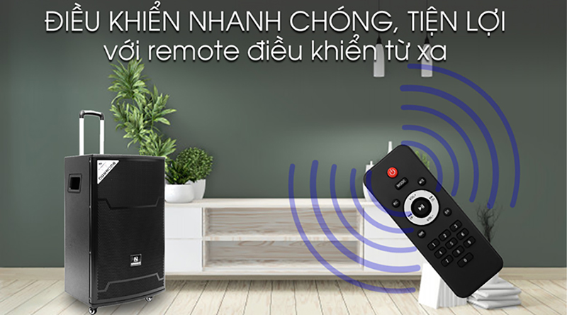 Loa kéo Nanomax SK-15A10 đi kèm điều khiển từ xa nhỏ gọn