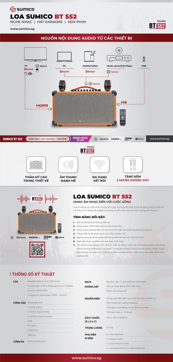 Loa Sumico BT-S65