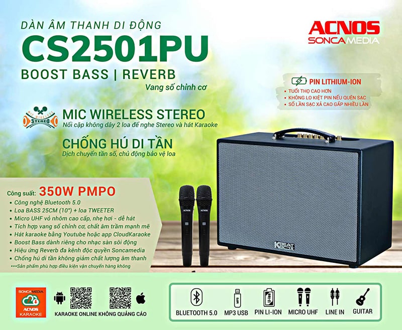 Loa x&aacute;ch tay Acnos CS2501PU