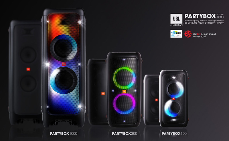 Loa JBL PartyBox 1000 ánh sáng theo giai điệu