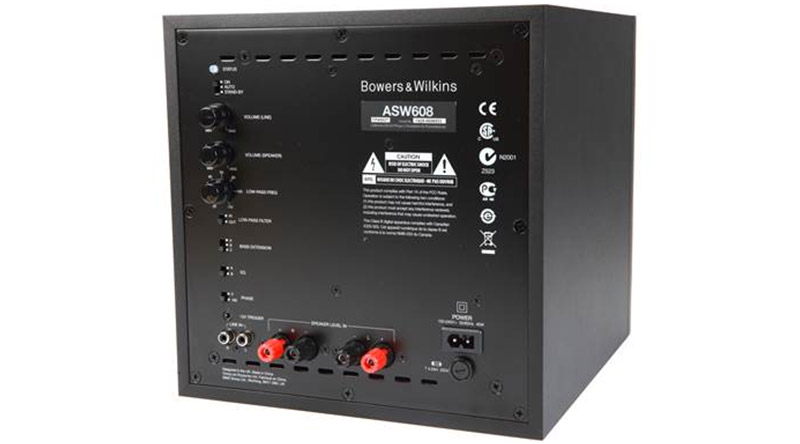 Loa sub B&W ASW608 hệ thống cổng kết nối đa dạng