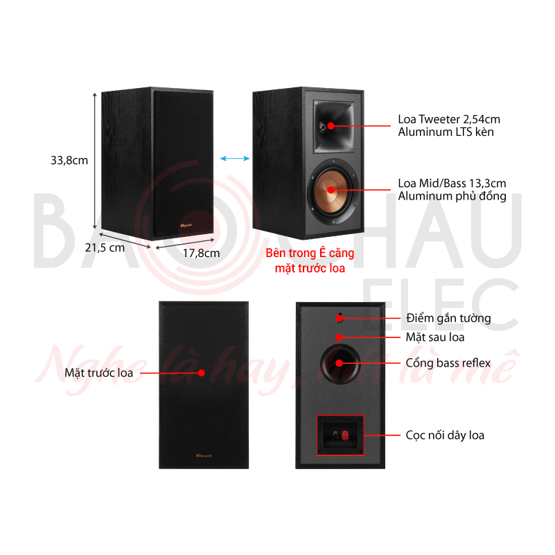 Ảnh kĩ thuật Loa Klipsch R-51M (Bookshelf/Surround)