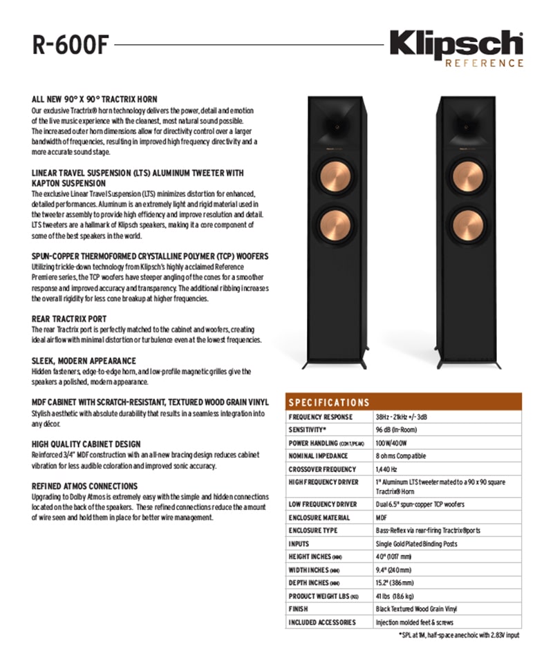 Loa Klipsch R-600F