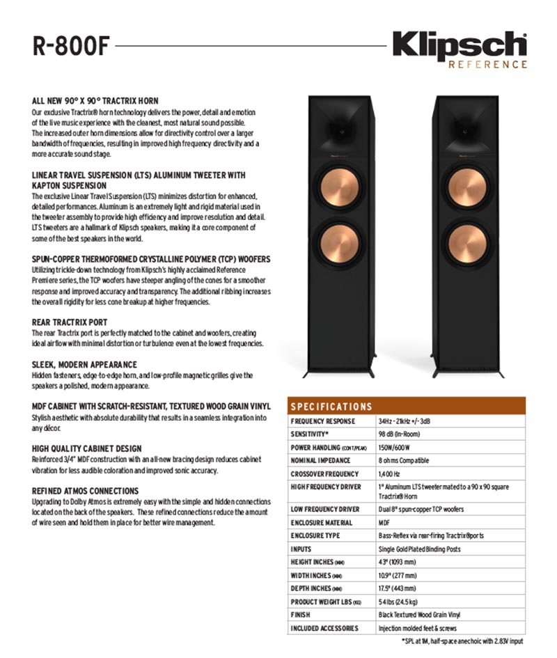 Loa Klipsch R-800F
