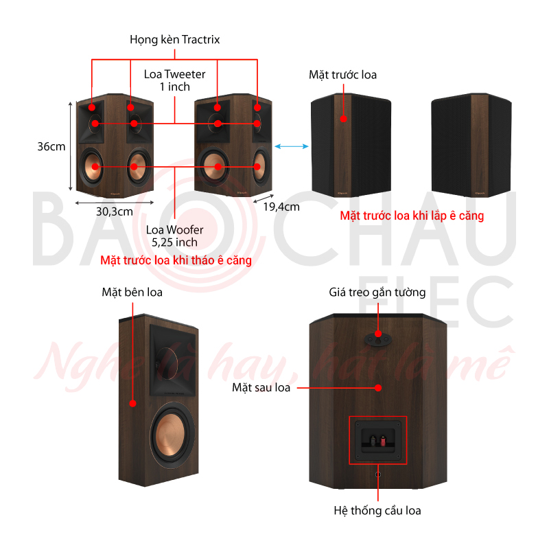 Ảnh kĩ thuật Loa Klipsch RP-502S II (Surround)