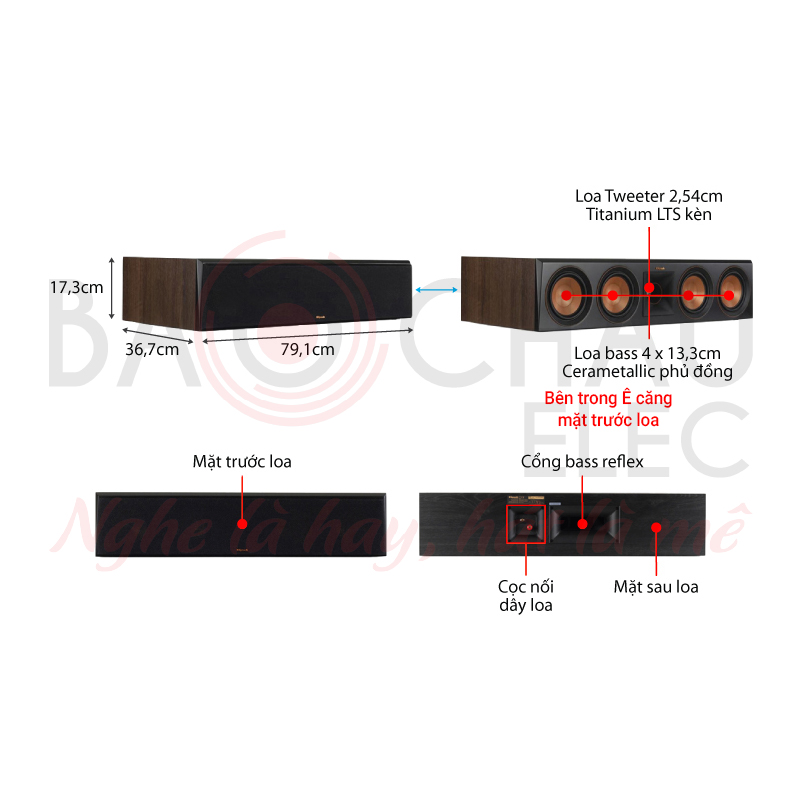 Ảnh kĩ thuật Loa nghe nhạc Klipsch RP-504C (Center)