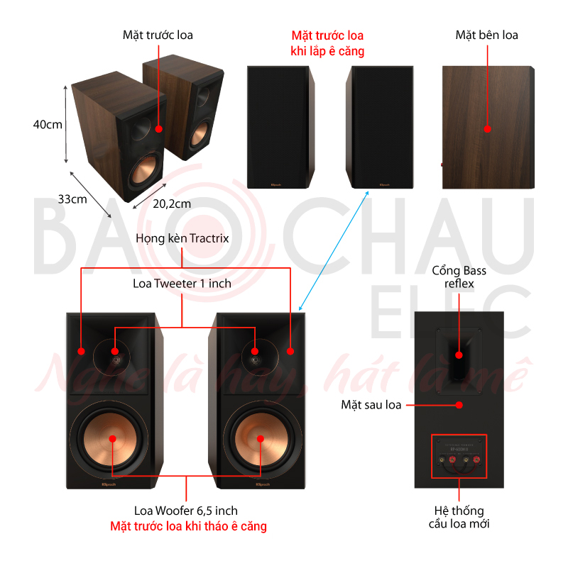 Ảnh kĩ thuật Loa Klipsch RP-600M II (Bookshelf)