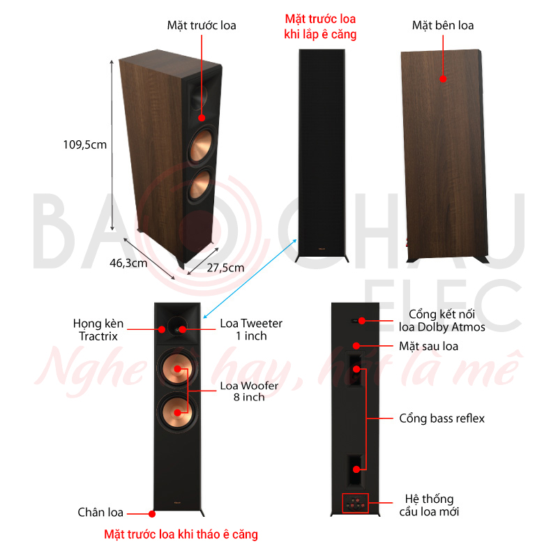 Ảnh kĩ thuật Loa Klipsch RP-8000F II