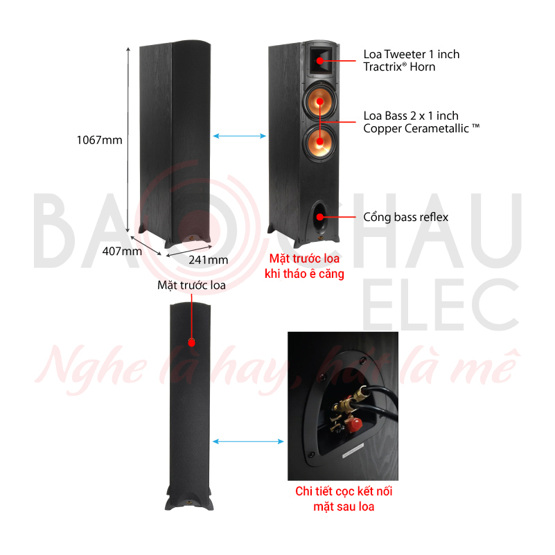 Ảnh kĩ thuật Loa Klipsch Synergy Black Label F300