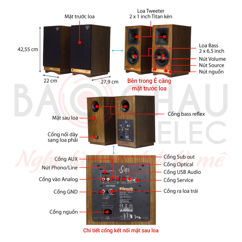 Ảnh kĩ thuật Loa Klipsch The Sixes