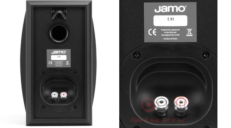 Loa Jamo C91 trang bị cổng thoát hơi ở mặt sau