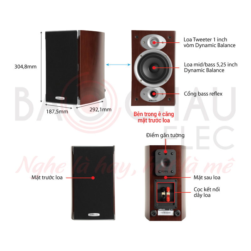 Ảnh kĩ thuật Loa Polk audio RTi A1 (bookshelf)