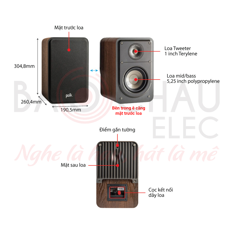 Ảnh kĩ thuật Loa Polk Audio Signature S15 (bookshelf)