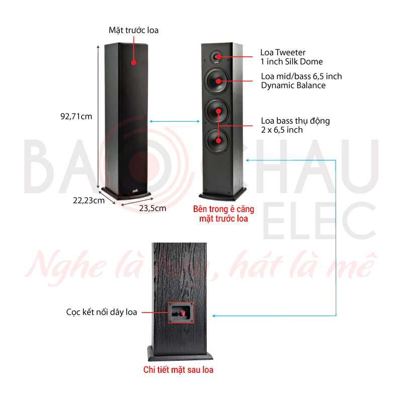Ảnh kĩ thuật Loa Polk audio T50