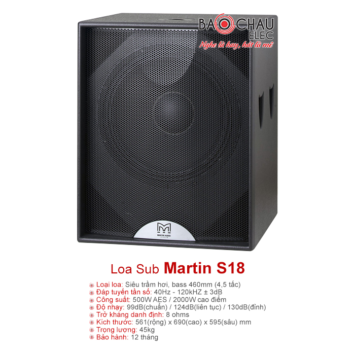 Loa sub Martin S18 chính hãng, giá tốt nhất thị trường 