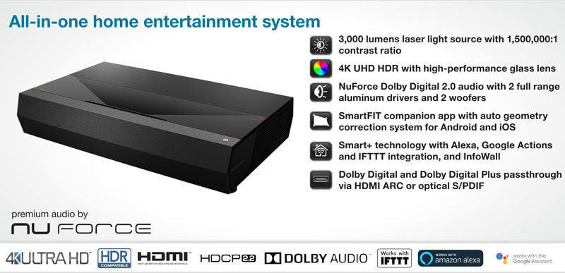 Máy chiếu 4K siêu gần Optoma CinemaX P1
