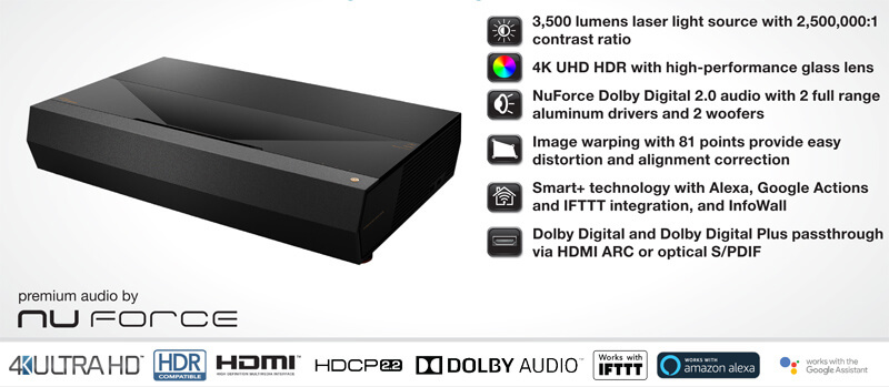 Máy chiếu 4K siêu gần Optoma CinemaX Pro
