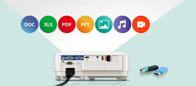 Máy chiếu BenQ EX600 kết hợp dễ dàng nhiều ứng dụng 