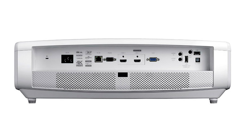 Cổng kết nối Máy chiếu Optoma UHD60 nằm ở mặt sau