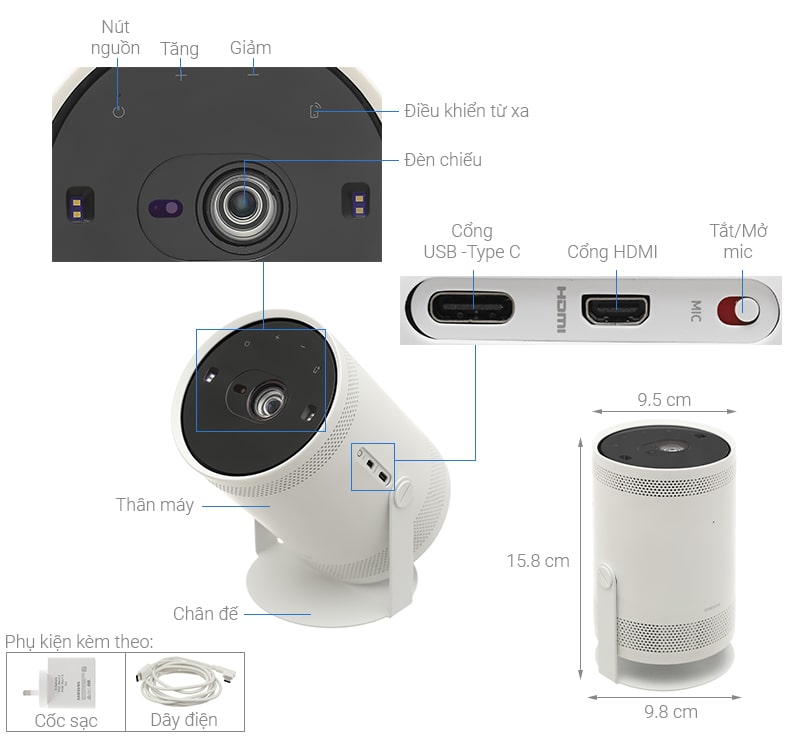Máy chiếu Samsung The Freestyle SP-LSP3BLAXXV