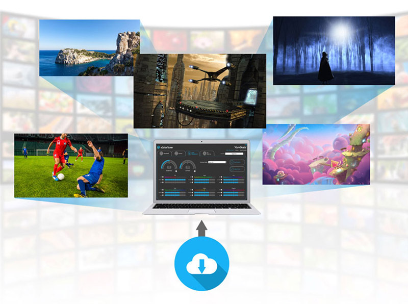 M&aacute;y chiếu ViewSonic PX725HD dễ d&agrave;ng trao đổi cấu h&igrave;nh m&agrave;u