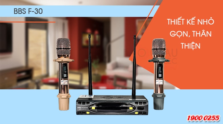 Micro kh&ocirc;ng d&acirc;y BBS F-30 thiết kế nhỏ gọn