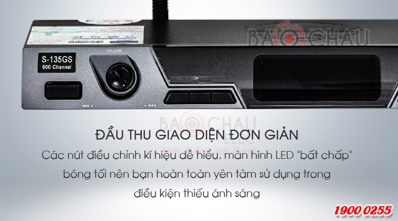 Micro kh&ocirc;ng d&acirc;y BBS S-135GS c&oacute; đầu thu thiết kế đơn giản 